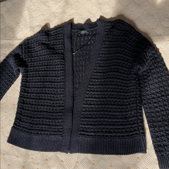 Banana Republic black cotton cardigan - Picture 1 of 11